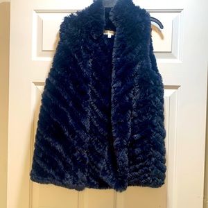 Neiman Marcus Glam faux fur vest